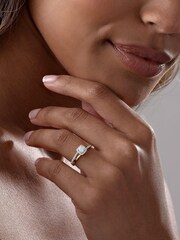 Beaverbrooks 18ct Yellow Gold Diamond Halo Ring - Image 4 of 5