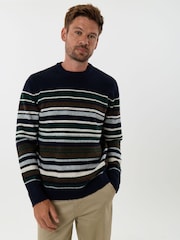 Saltwell Blue Wool Blend Crew Neck Jumper - Image 1 of 5
