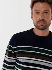 Saltwell Blue Wool Blend Crew Neck Jumper - Image 4 of 5