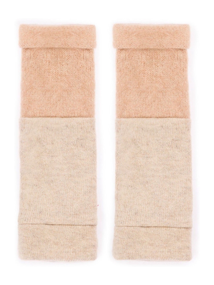 Celtic & Co. Natural Cashmere Fingerless Center Split Gloves - Image 1 of 6
