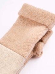 Celtic & Co. Natural Cashmere Fingerless Center Split Gloves - Image 4 of 6