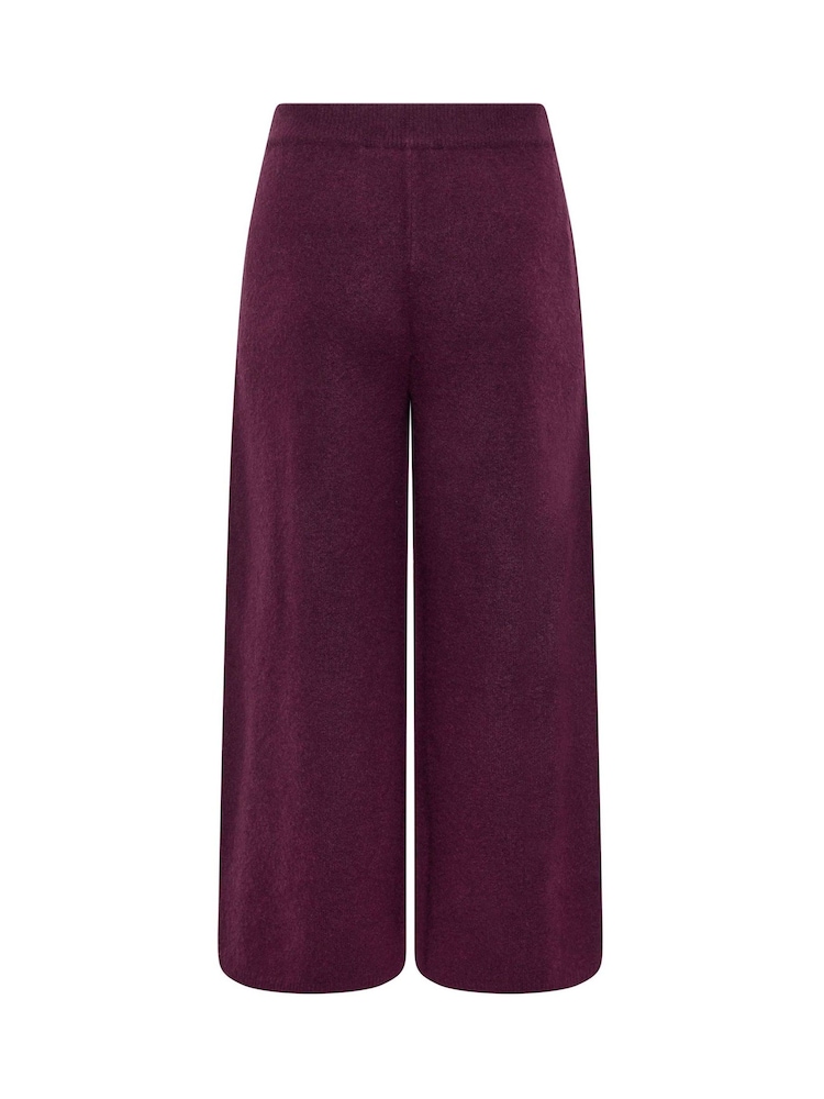 Ljubičasto - Evans pletene pantalone sa širokim nogama - Slika 5 od 5 Ljubičasto - Evans pletene pantalone sa širokim nogama - Slika 5 od 5