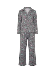 PixieGirl Petite Grey Bows Soft Touch Long Sleeve Pyjamas - Image 5 of 6