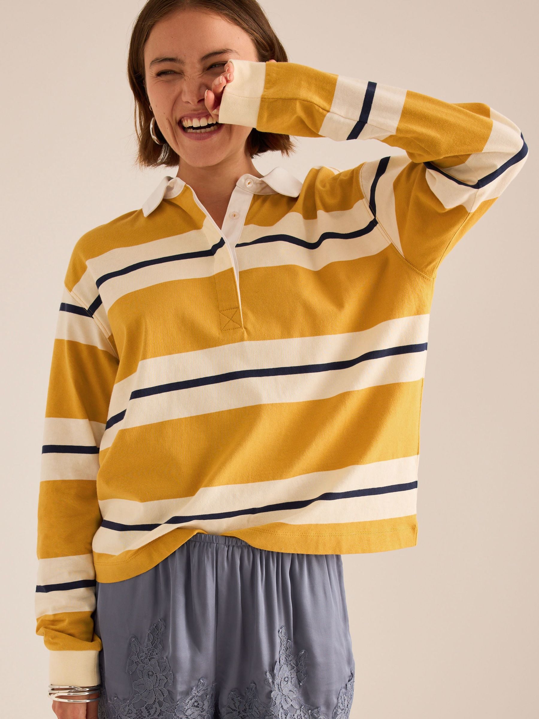 Buy Anthropologie Yellow Stripe Rugby Shirt from Next USA