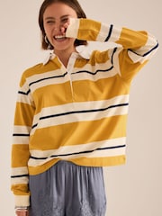 Anthropologie Yellow Stripe Rugby Shirt - Image 1 of 4