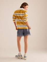 Anthropologie Yellow Stripe Rugby Shirt - Image 3 of 4