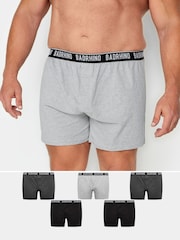 BadRhino Big & Tall Grey Boxers 5 Packs - Image 1 of 7