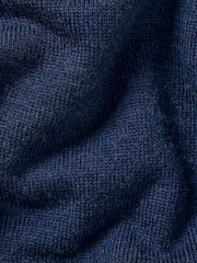 Charles Tyrwhitt Blue Pure Merino Quarter Zip Jumper - Image 4 of 4