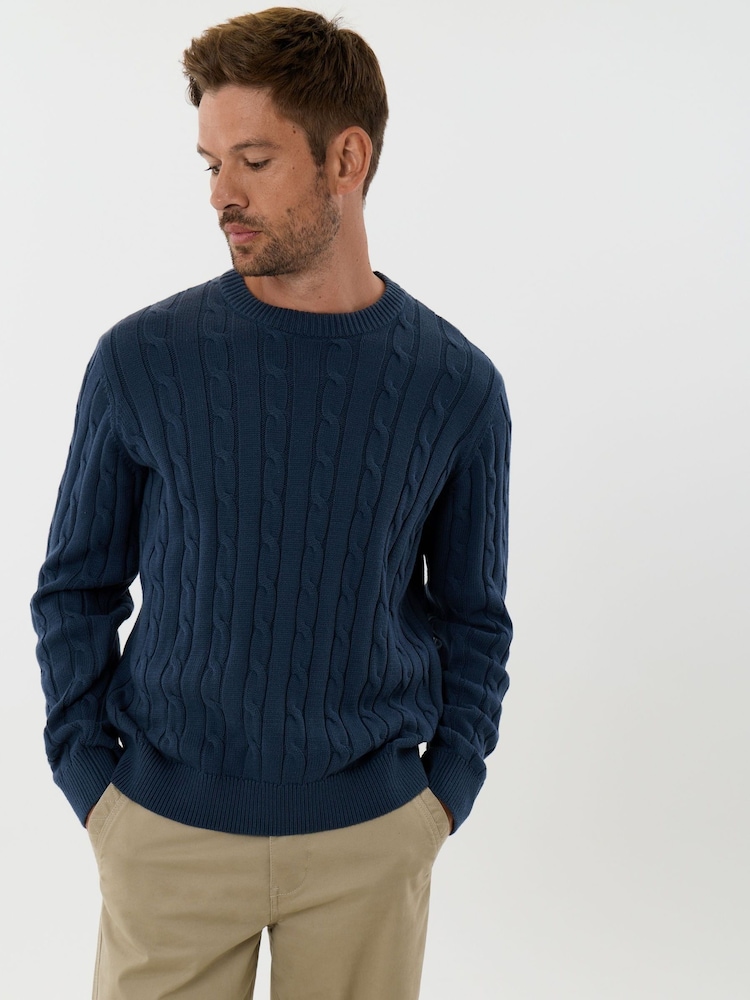 Saltwell Cable Knit Crew мойын жемпірі - 5суретінің 2 суреті