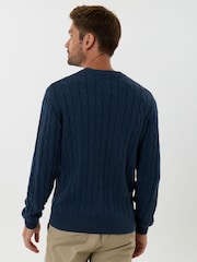 Saltwell Cable Knit Crew мойын жемпірі - 5суретінің 3 суреті