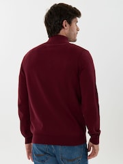 Suéter de algodón con cuello alzado y cremallera corta de Saltwell - Imagen 2 de 5