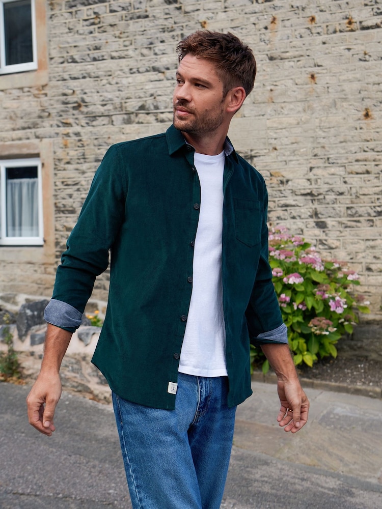 Saltwell Green Corduroy Long Sleeve Shirt - Image 1 of 8 Saltwell Green Corduroy Long Sleeve Shirt - Image 1 of 8