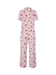 PixieGirl Petite Pink Soft Touch Teddy Print Pyjamas - Image 5 of 5
