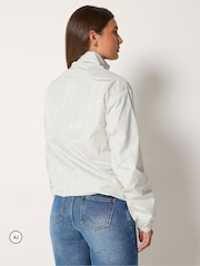 Long Tall Sally Cream Check Windbreaker Jacket - Image 3 of 6