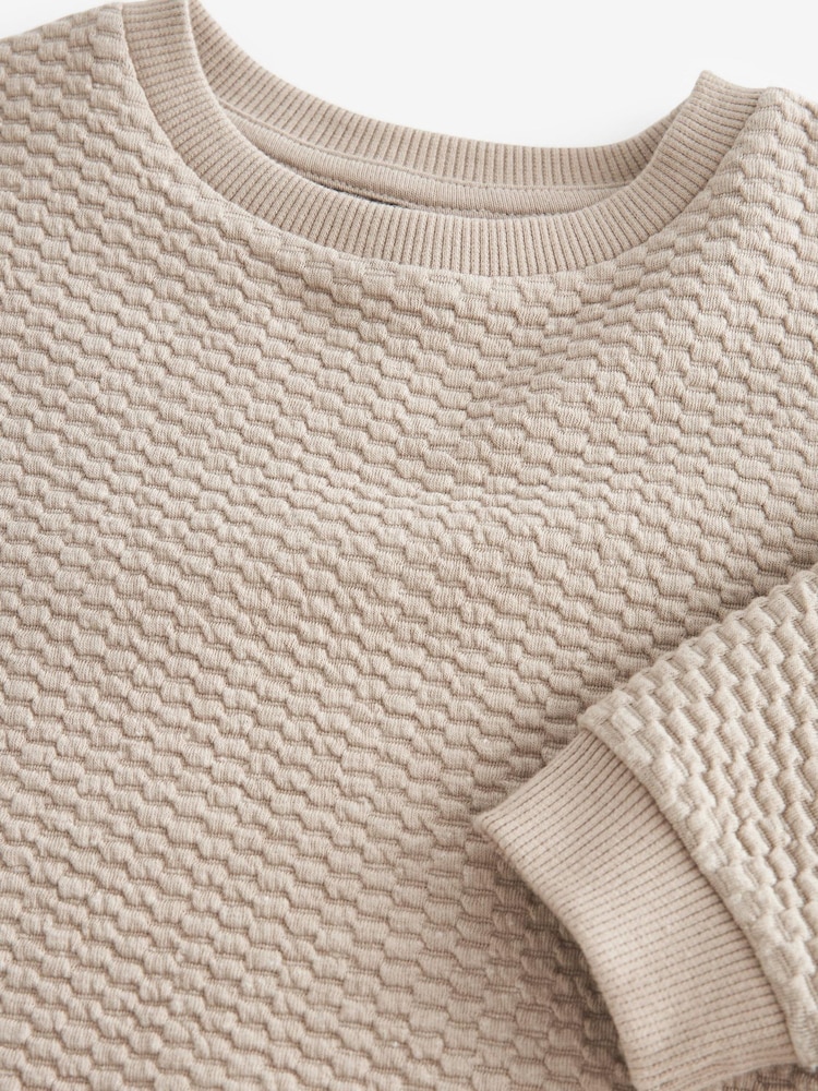 Beton - Sweatshirt mit Rundhalsausschnitt und Strukturmuster (3 M.–7 J.) - Bild 3 von 3