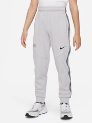 Nike Grey/White Repeat Joggers - Image 1 of 8