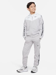 Nike Grey/White Repeat Joggers - Image 3 of 8