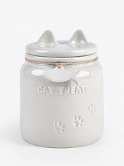 Grey Ceramic Cat Treat Jar - Image 3 of 3