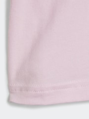 adidas Pink/Grey Sportswear Essentials Lineage Organic Cotton T-Shirt And Shorts Set - Image 5 of 6