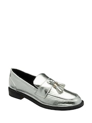 Ravel Silver Tassle Trim Loafers Shoes - Image 1 of 4