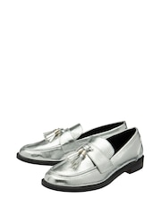 Ravel Silver Tassle Trim Loafers Shoes - Image 2 of 4