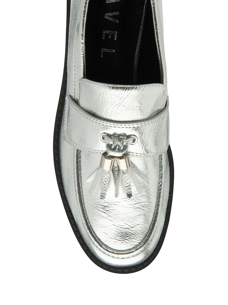 Ravel Silver Tassle Trim Loafers Shoes - Image 4 of 4