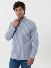 Saltwell Blue Long Sleeve Button Up Shirt - Image 1 of 5