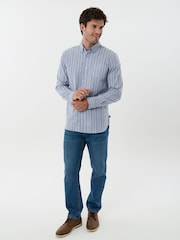 Saltwell Blue Long Sleeve Button Up Shirt - Image 3 of 5
