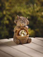 Natural Solar Hamish The Highland Cow Outdoor Light - Image 1 of 7