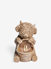 Natural Solar Hamish The Highland Cow Outdoor Light - Image 4 of 7