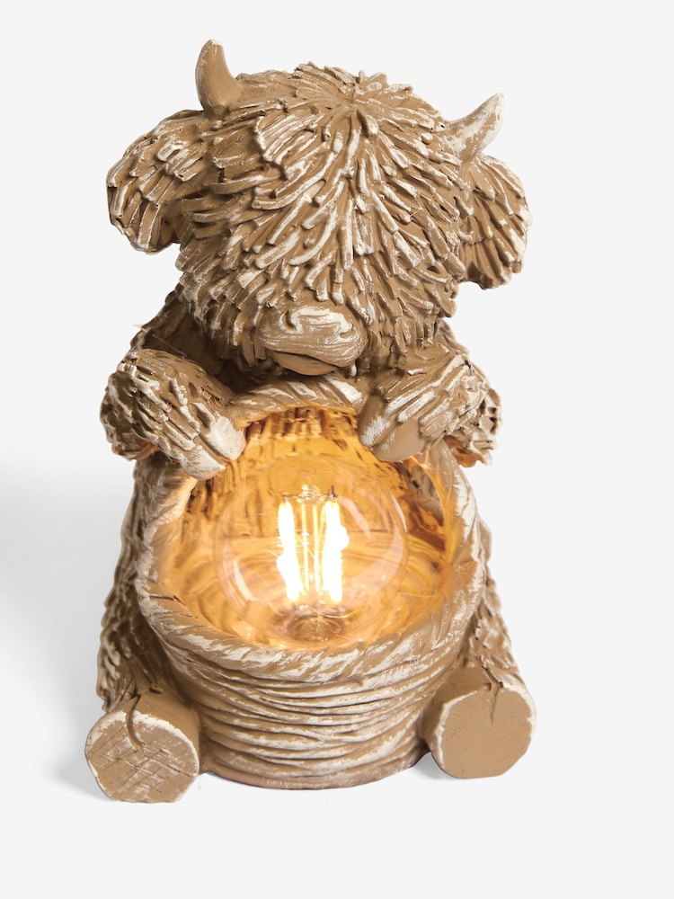 Natural Solar Hamish The Highland Cow Outdoor Light - Image 7 of 7