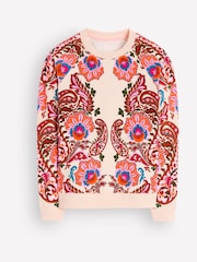 Boden Pink Rosa Printed Sweatshirt - Image 1 of 1