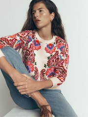 Boden Pink Rosa Printed Sweatshirt - Image 2 of 6
