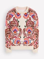 Boden Pink Rosa Printed Sweatshirt - Image 6 of 6