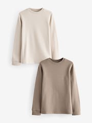 Neutral Thermal Long Sleeve Tops 2 Pack (2-16yrs) - Image 1 of 5