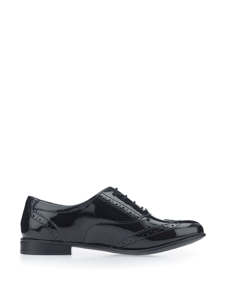 Start-Rite Matilda Black Leather Lace Up School Shoes F & G - Image 2 of 7