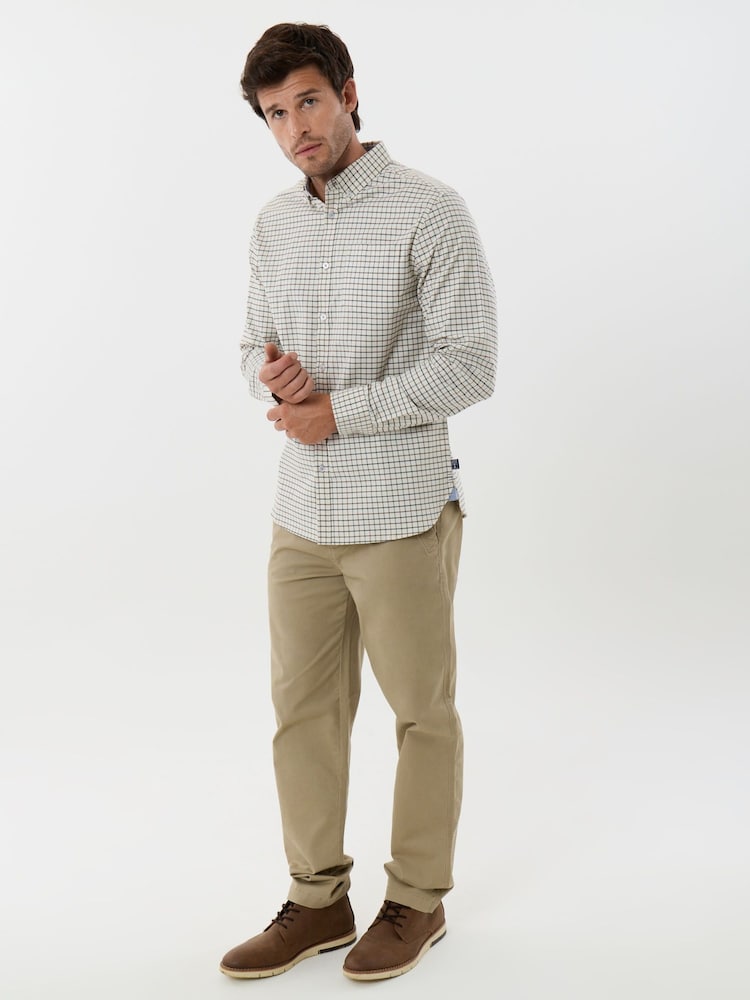 Saltwell Cream Long Sleeve Button Down Collar Shirt - Image 2 of 5