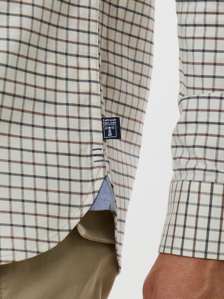 Saltwell Cream Long Sleeve Button Down Collar Shirt - Image 5 of 5