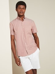Rust Orange Easy Care Short Sleeve Royal Oxford Shirt - Image 1 of 7