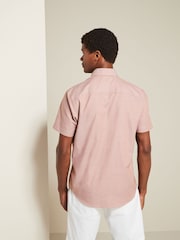 Rust Orange Easy Care Short Sleeve Royal Oxford Shirt - Image 4 of 7