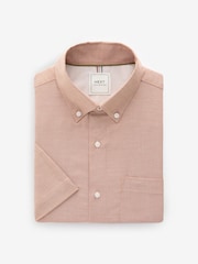 Rust Orange Easy Care Short Sleeve Royal Oxford Shirt - Image 5 of 7