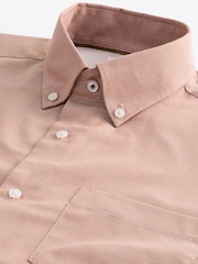 Rust Orange Easy Care Short Sleeve Royal Oxford Shirt - Image 6 of 7