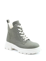 Heavenly Feet Ladies Green Vegan Friendly Ankle Boots - Image 2 of 4