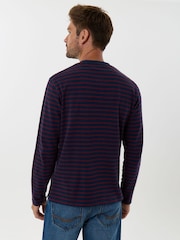Saltwell Red Textured Cotton Grandad Collar Top - Image 2 of 5