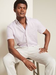 Pink Easy Care Short Sleeve Royal Oxford Shirt - Image 2 of 8