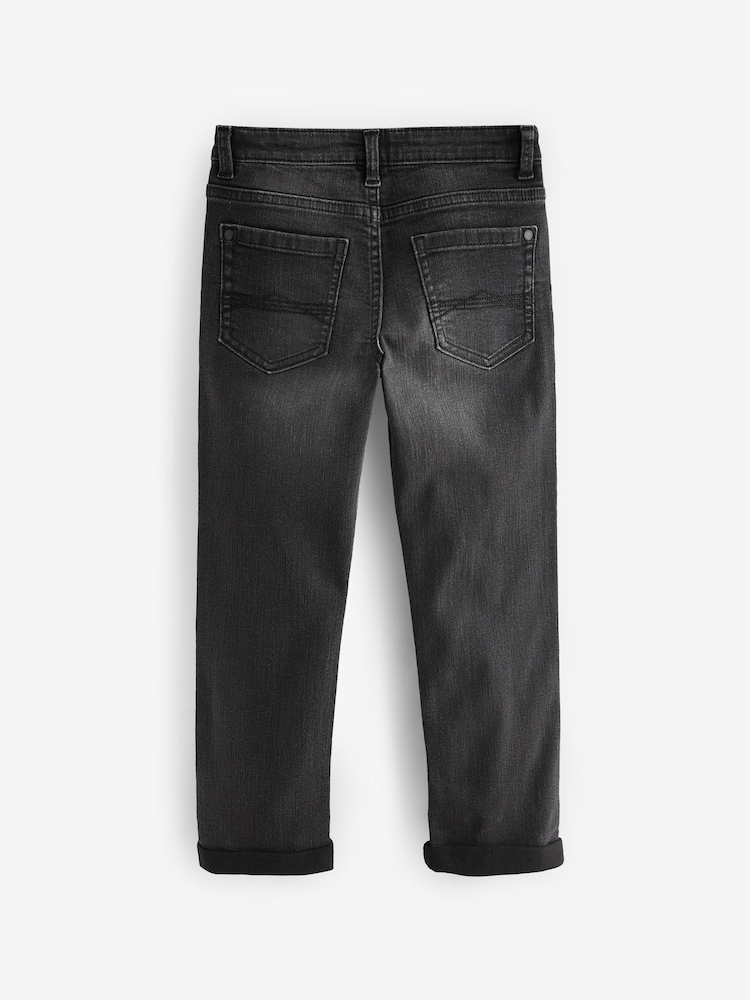 Grey Charcoal Regular Fit Stretch Jeans (3-16yrs) - Image 2 of 3 Grey Charcoal Regular Fit Stretch Jeans (3-16yrs) - Image 2 of 3