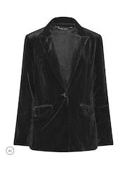 M&Co Black Velvet Blazer - Image 1 of 2