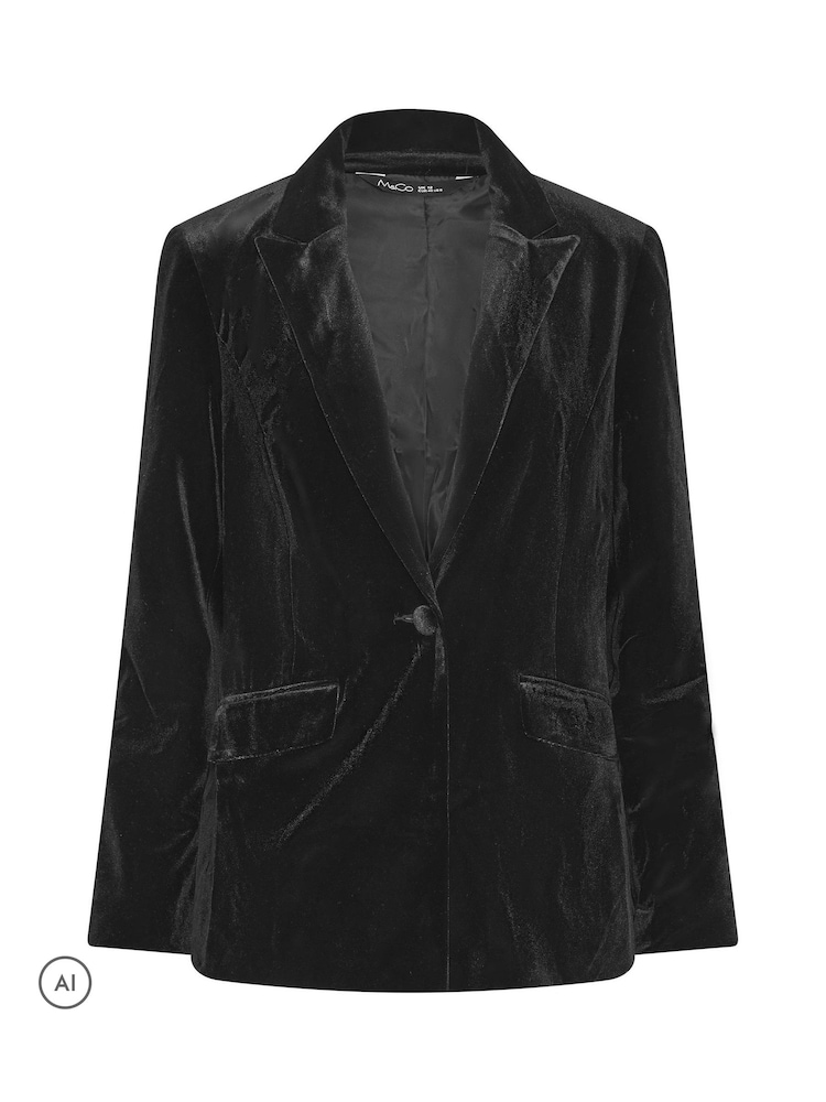 M&Co Black Velvet Blazer - Image 1 of 2