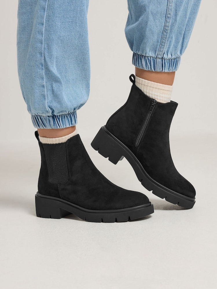 Yours Curve Chelsea-støvler med E fit og bred pasform - Billede 1 af 5
