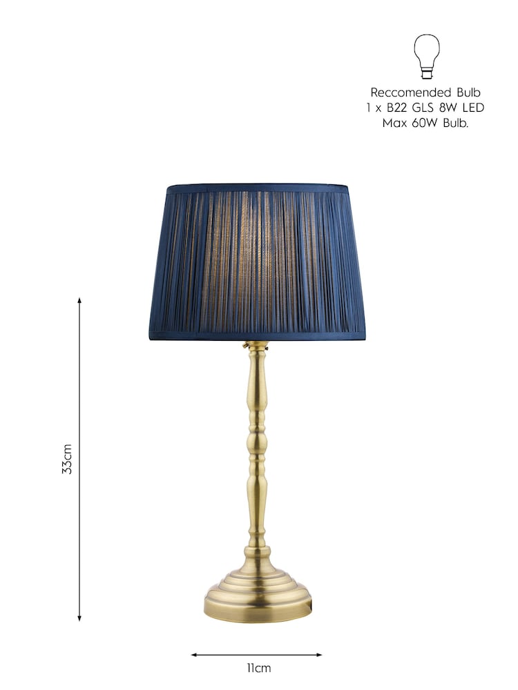 Laura Ashley Antique Brass Corey Candlestick Table Lamp Base - Image 2 of 2